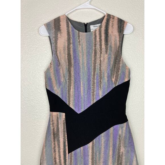 Prabal Gurung Dress Silk Lavender Fit Flare Sleeveless Knee Made in USA 6 Small - Picture 2 of 12
